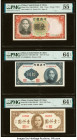 China Central Bank of China Group Lot of 5 Examples PMG Choice Uncirculated 64 EPQ (2); Choice Uncirculated 64 (2); About Uncirculated 55. Discolorati...