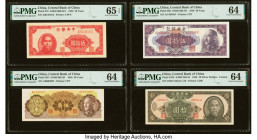 China Central Bank of China Group Lot of 4 Examples PMG Gem Uncirculated 65 EPQ; Choice Uncirculated 64 (3). 

HID09801242017

© 2022 Heritage Auction...