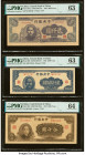 China Central Bank of China 2000; 2500; 5000 Yuan 1945 Pick 301a; 303; 306 Three Examples PMG Choice Uncirculated 63 (2); Choice Uncirculated 64. Mino...