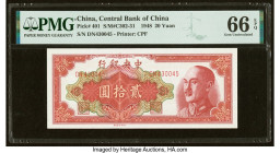 China Central Bank of China 20 Yuan 1948 Pick 401 S/M#C302-31 PMG Gem Uncirculated 66 EPQ. 

HID09801242017

© 2022 Heritage Auctions | All Rights Res...
