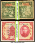 China Farmers Bank of China 5 Yuan 1935 Pick 458a Forty-Four Examples Very Good-Fine; China Kwangtung Provincial Bank 10 Dollars 1931 Pick S2423 Thirt...