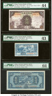 China Farmers Bank of China 10; 20 Yuan; 10 Cents 1935; 1937; 1940 Pick 459a; 461; 465 Three Examples PMG Choice Uncirculated 64 (2); Choice Uncircula...