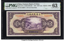 China Farmers Bank of China 100 Yuan 1941 Pick 477a S/M#C290-83b PMG Choice Uncirculated 63. 

HID09801242017

© 2022 Heritage Auctions | All Rights R...