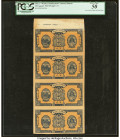 China Market Stabilization Currency Bureau 10 Coppers 1923 Pick 612a Uncut Sheet of 4 PCGS About New 50. Toning and minor stains present. 

HID0980124...