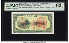 China People's Bank of China 500 Yuan 1949 Pick 846s S/M#C282-54 Specimen PMG Choice Uncirculated 63. 

HID09801242017

© 2022 Heritage Auctions | All...