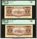 China People's Bank of China 5 Yuan 1956 Pick 872 Two Consecutive Examples PCGS Choice About New 58 (2). 

HID09801242017

© 2022 Heritage Auctions | ...