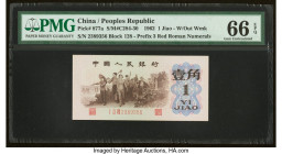 China People's Bank of China 1 Jiao 1962 Pick 877a PMG Gem Uncirculated 66 EPQ. 

HID09801242017

© 2022 Heritage Auctions | All Rights Reserved