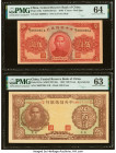 China Central Reserve Bank of China 5; 500 Yuan 1940; 1942 Pick J10e; J15a Two Examples PMG Choice Uncirculated 64; Choice Uncirculated 63. 

HID09801...