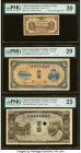 China Federal Reserve Bank of China Group Lot of 5 Examples PMG Very Fine 25 (2); Very Fine 20 (2); PCGS Gold Shield Extremely Fine 40 Details. Rust i...