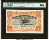 China Chinese Engineering & Mining Company Limited, Tongshan 1 Dollar 1.3.1902 Pick S246 S/M#K1-1 PMG Choice Uncirculated 63 EPQ. 

HID09801242017

© ...