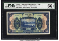 China Chinese Italian Banking Corporation 10 Yuan 15.9.1921 Pick S255r Remainder PMG Gem Uncirculated 66 EPQ. 

HID09801242017

© 2022 Heritage Auctio...