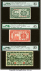 China Sino-Scandinavian Bank Group Lot of 5 Examples PCGS Gold Shield Choice UNC 64 Details; PMG Very Fine 25; About Uncirculated 55; About Uncirculat...
