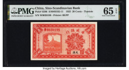 China Sino-Scandinavian Bank, Tientsin 20 Cents 1.10.1925 Pick S596 S/M#H192-11 PMG Gem Uncirculated 65 EPQ. 

HID09801242017

© 2022 Heritage Auction...