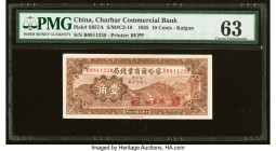 China Charhar Commercial Bank, Kalgan 10 Cents 1935 Pick S857A S/M#C3-10 PMG Choice Uncirculated 63. 

HID09801242017

© 2022 Heritage Auctions | All ...