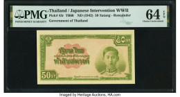 Thailand Government of Thailand 50 Satang ND (1942) Pick 43r Remainder PMG Choice Uncirculated 64 EPQ. 

HID09801242017

© 2022 Heritage Auctions | Al...
