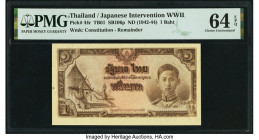 Thailand Government of Thailand 1 Baht ND (1942-44) Pick 44r Remainder PMG Choice Uncirculated 64 EPQ. 

HID09801242017

© 2022 Heritage Auctions | Al...
