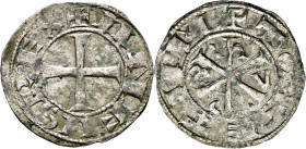 Alfonso VI (1073-1109). Dinero. Vellón. Toledo.