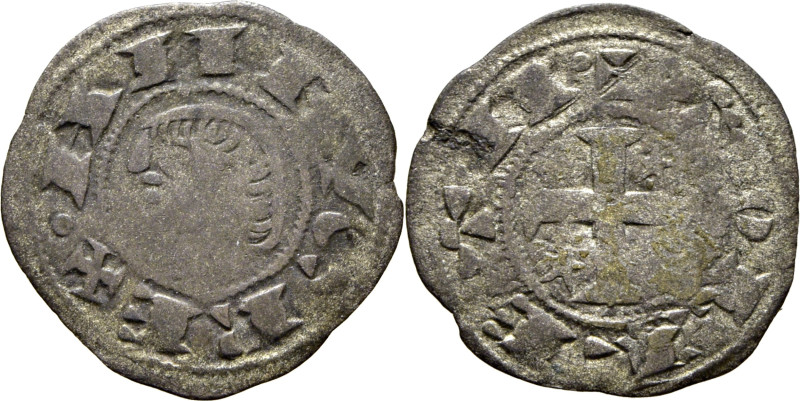 Alfonso I de Aragón (1109-1126). Dinero. Vellón. Busto y cruz patada. Toledo. Le...