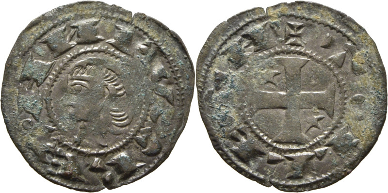 Alfonso I de Aragón (1109-1126). Dinero. Vellón. Toledo. Leyendas ANFVS REX· y +...