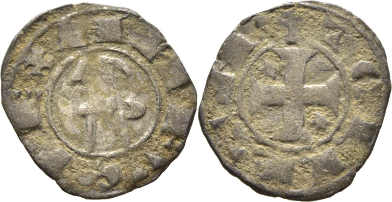 Alfonso I de Aragón (1109-1126). Dinero. Vellón. Toledo. Leyendas ANFVS REX y TO...