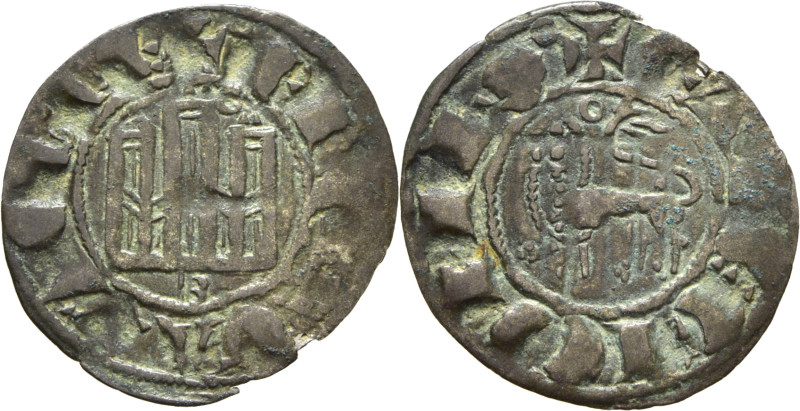 Fernando IV (1295-1312). Pepión. Vellón. Burgos. Leyendas F REX CASTELLE y +ET L...