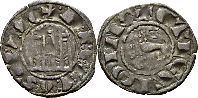 Fernando IV (1295-1312). Pepión. Vellón. Burgos. Leyendas +·F·REX:CASTELLE y +ET...