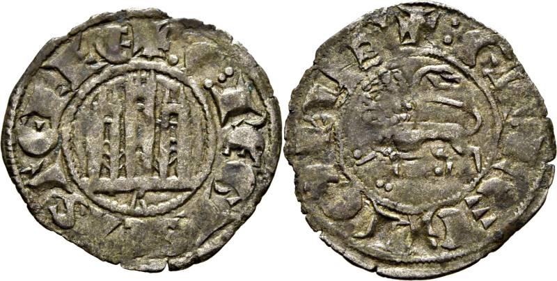 Fernando IV (1295-1312). Pepión. Vellón. Burgos. Leyendas +·E tres puntos REGIS ...
