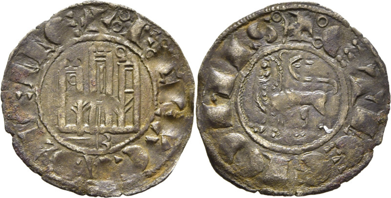 Fernando IV (1295-1312). Pepión. Vellón. Burgos. Leyendas +dos anillos F dos ani...