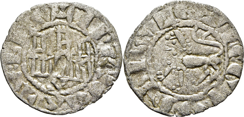 Fernando IV (1295-1312). Pepión. Vellón. Sevilla. Castillo y león. Leyendas cruz...