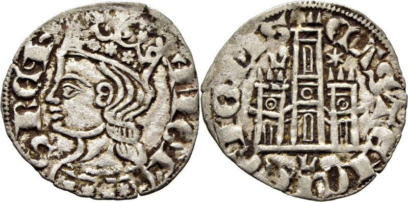 Alfonso XI (1312-1350). Cornado. Vellón. León. Busto y castillo. Dos flores sobr...