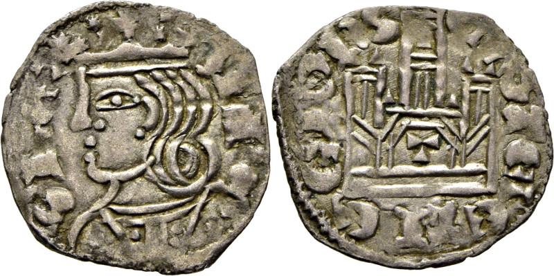 Alfonso XI (1312-1350). Cornado. Vellón. Toledo. Busto y castillo. Dos estrellas...