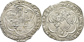 Pedro I (1350-1368). 4 maravedís. Vellón. Sevilla. Casi EBC-