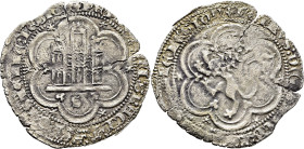 Pedro I (1350-1368). 4 maravedís. Vellón. Sevilla