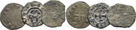 Alfonso I de Aragón (1109-1126). Dinero. Vellón. Toledo. Lote de 3