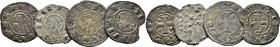 Alfonso I de Aragón (1109-1126). Dinero. Vellón. Toledo. Lote de 4