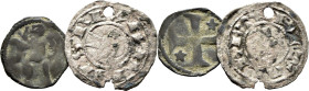 Alfonso I de Aragón (1109-1126). Óbolo. Vellón. Toledo. Lote de 2