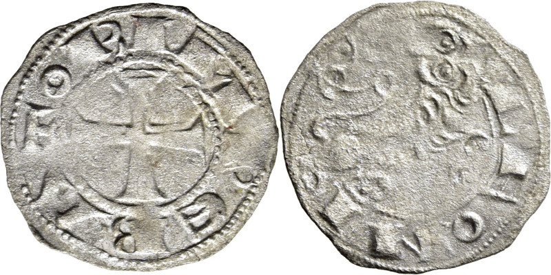 Alfonso VII (1126-1197). Dinero. Vellón rico. León. Leyendas IMPERATOR y LEONIS....