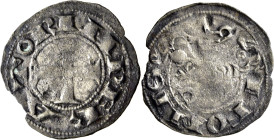 Alfonso VII (1126-1197). Dinero. Vellón rico. León. Leyendas rotundas