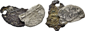 Alfonso VII (1126-1197). Dinero. Fracción, mitad de vellón. Lote de 2