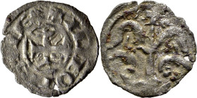 Alfonso IX (1188-1230). Óbolo. Vellón. León. Muy escasa