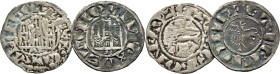 Alfonso X (1252-1284). Dinero o pepión. Vellón. Burgos. Lote de 2