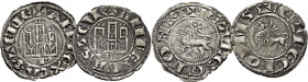 Alfonso X (1252-1284). Pepión. Vellón. Brugos. Lote de 2