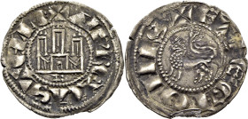 Alfonso X (1252-1284). Pepión. Vellón. Burgos. Peculiar marca de ceca. Buena acuñación