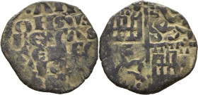 Alfonso X (1252-1284). Dinero blanco de la guerra. Vellón. Coruña. Escasa