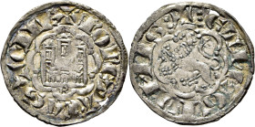 Alfonso X (1252-1284). Dinero novén. Vellón. Burgos. EBC-. Buen ejemplar