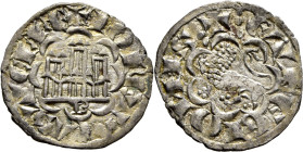 Alfonso X (1252-1258). Dinero novén. Vellón. Burgos. EBC-. Buen ejemplar