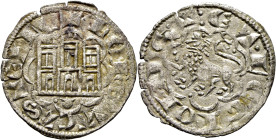 Alfonso X (1252-1284). Novén. Vellón. Coruña. MBC+ o algo mejor. Bonita marca de ceca. Atractiva