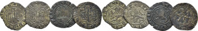 Enrique III (1390-1406). Blanca. Vellón. Burgos. Lote de 4