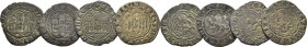 Enrique III (1390-1406). Blanca. Vellón. Burgos. Lote de 4
