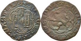 Enrique III (1390-1406). Blanca. Vellón. Burgos. Leyenda no usual en esta ceca